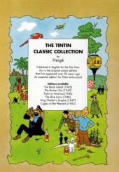 Verso de Tintin (The Adventures of) -4c- Cigars of the Pharaoh