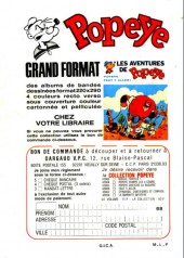 Verso de Popeye (Cap'tain présente) -151- Popeye - la révolte des robots