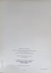 Verso de Tintin - Publicités -Clinique- Avec Tintin, découvre la pédiatrie