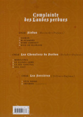 Verso de Complainte des Landes perdues -7a2015- Les chevaliers du pardon 3 - La Fée Sanctus
