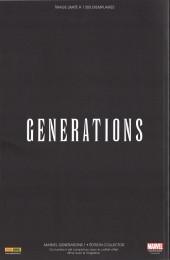 Verso de Marvel Generations -1TL- 1/4