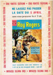 Verso de Roy Rogers, le roi des cow-boys (3e série - vedettes T.V) -4- Numéro 4