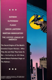 Verso de Secret Origins of the World's Greatest Super-Heroes (1989) -INT- Secret Origins of the World's Greatest Super-Heroes