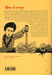 Verso de Rosa la rouge - Rosa la rouge - Une biographie graphique de Rosa Luxembourg
