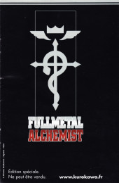 Verso de FullMetal Alchemist -1Extrait- Tome 1