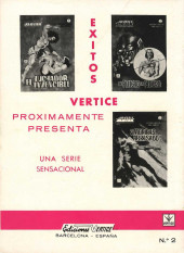 Verso de Spiderman (The Spider - Vértice 1967) -2- Uno...dos...tres...cuatro aracnidos