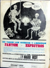 Verso de Spider, el hombre araña (The Spider - Vértice 1973) -1- Número 1