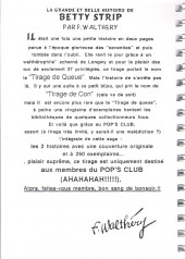 Verso de Betty Strip -h- Betty Strip I-II