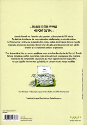 Verso de Les trois Vies de Hannah Arendt - Les Trois Vies de Hannah Arendt