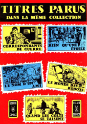 Verso de Vigor (Artima/Arédit) -SP1967- Correspondants de guerre