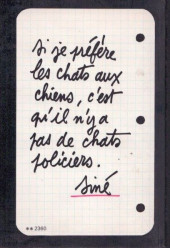 Verso de Je ne pense qu'à chat - Tome Poche