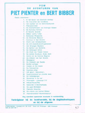 Verso de Piet Pienter en Bert Bibber -35a82- Operatie diepvries