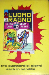 Verso de L'uomo Ragno Vol. 1 (Editoriale Corno - 1970)  -30- Quando cade una Meteora