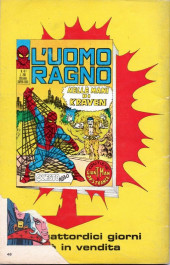 Verso de L'uomo Ragno Vol. 1 (Editoriale Corno - 1970)  -40- 