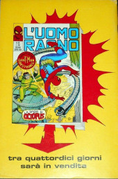 Verso de L'uomo Ragno Vol. 1 (Editoriale Corno - 1970)  -47- Un Uomo allo Stremo