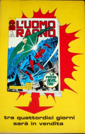 Verso de L'uomo Ragno Vol. 1 (Editoriale Corno - 1970)  -61- Un Fruscio d'Ali nella Notte