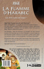 Verso de (AUT) Ange -R02- Les Trois Lunes de Tanjor - livre deuxième : La Flamme d'Harabec