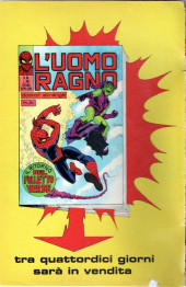 Verso de L'uomo Ragno Vol. 1 (Editoriale Corno - 1970)  -63- Fuga Impossibile