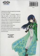 Verso de The irregular at Magic High School -1- Enrôlement