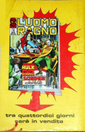 Verso de L'uomo Ragno Vl. 1 (Editoriale Corno - 1970)  -83- L'Insidia di Electro