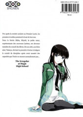 Verso de The irregular at Magic High School -2- Tome 2