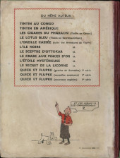 Verso de Tintin (Historique) -11A21- Le secret de la Licorne