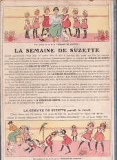 Verso de (Recueil) La semaine de Suzette -271- Vingt-troisième année Premier semestre
