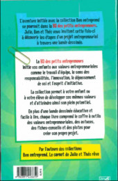 Verso de BD des petits entrepreneurs - Julie organise un kiosque de fruits et légumes