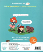 Verso de Je commence à lire en BD : CP -5- Un bébé à l'école