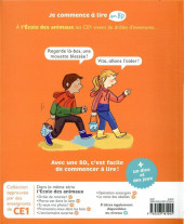 Verso de Je commence à lire en BD : CE1 -4- Une bouteille à la mer