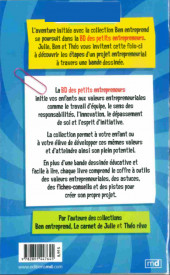 Verso de BD des petits entrepreneurs - Julie organise un cinéma en plein air