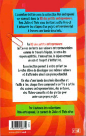 Verso de BD des petits entrepreneurs - Ben organise une collecte de jouets