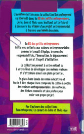 Verso de BD des petits entrepreneurs - Théo organise une danse collective