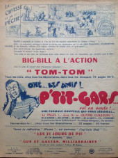 Verso de Big Bill le casseur -72- Tom-Tom La Capture du desperado