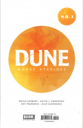 Verso de Dune: House Atreides (Boom! - 2020) -2- Issue #2