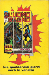 Verso de L'uomo Ragno Vol. 1 (Editoriale Corno - 1970)  -89- Le Braccia di Octopus