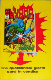 Verso de L'uomo Ragno Vol. 1 (Editoriale Corno - 1970)  -93- L'Attacco di Iceman