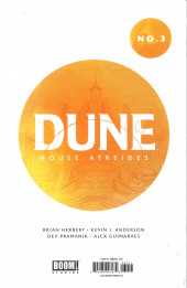 Verso de Dune: House Atreides (Boom! - 2020) -3- Issue #3