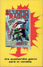 Verso de L'uomo Ragno Vl. 1 (Editoriale Corno - 1970)  -108- I Tentacoli della Morte