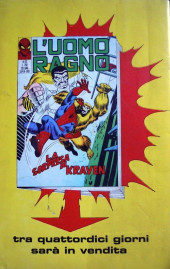 Verso de L'uomo Ragno Vol. 1 (Editoriale Corno - 1970)  -111- La Nascita di Gibbon