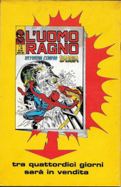 Verso de L'uomo Ragno Vol. 1 (Editoriale Corno - 1970)  -116- L'Ultima Battaglia
