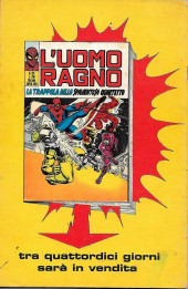 Verso de L'uomo Ragno Vol. 1 (Editoriale Corno - 1970)  -117- Ritorna l'Uomo Sabbia