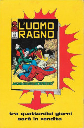 Verso de L'uomo Ragno Vol. 1 (Editoriale Corno - 1970)  -118- La Trappola dello Spaventoso Quartetto