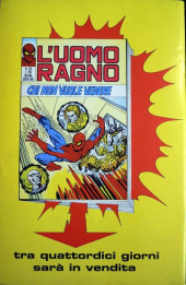 Verso de L'uomo Ragno Vl. 1 (Editoriale Corno - 1970)  -121- Vibrazioni Psichiche