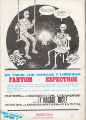 Verso de Fantom Vol.1 (Vértice - 1972) -2- La venganza del fantasma