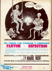 Verso de Fantom Vol.1 (Vértice - 1972) -4- El hombre que se negó a morir