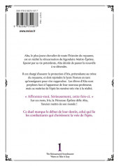 Verso de The reincarnated swordmaster -1- Tome 1