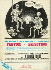 Verso de Fantom Vol.1 (Vértice - 1972) -8- Ejército de cadáveres