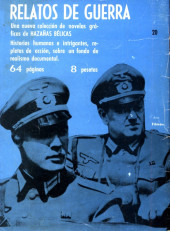 Verso de Hazañas del Oeste (Toray - 1962) -20- Número 20