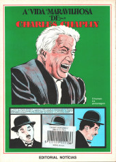 Verso de Vida maravilhosa de Charles Chaplin em banda desenhada (A) - A vida maravilhosa de Charles Chaplin em banda desenhada